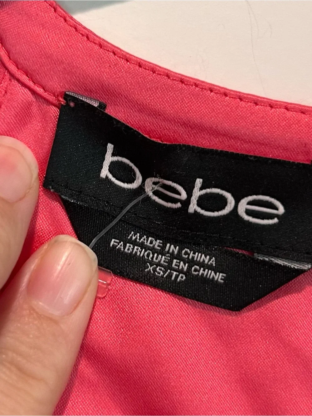Bebe Coral Pink Pleated Halter Dress XS Fit & Flare Cocktail Party Mini - Picture 7 of 10